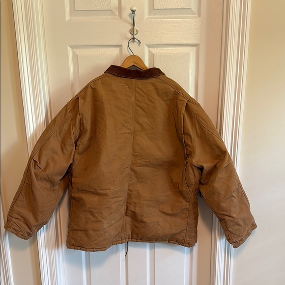 Carhartt Brown Military Field Jacket Heavy-Duty Canvas - Picture 7 of 8